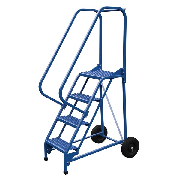 Vestil 70 H Steel Roll A Fold Ladder, 58 deg., Grip, 4 Step, 4 Steps LAD-RAF-4-G - main